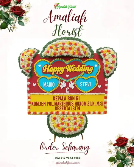 Papan Bunga Pernikahan Lorokan